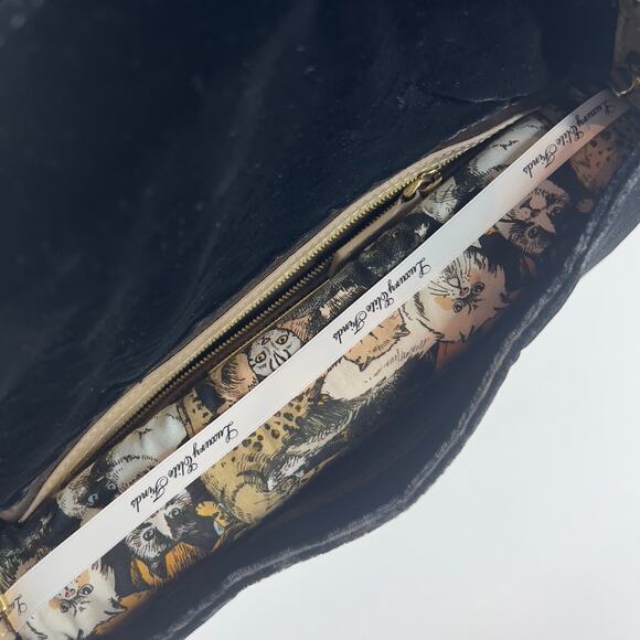 Fendi Black Velvet Gold Tassel Baguette - Picture 13 of 14